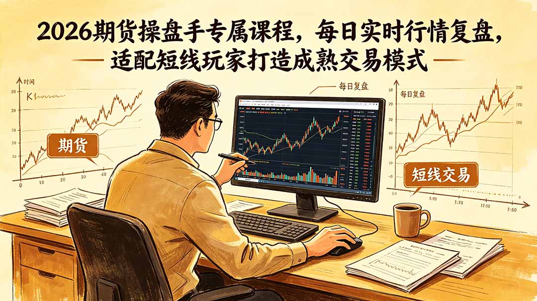 (18902期)2026期货操盘手专属课程-更新6月,每日实时行情复盘,适配短线玩家打造成熟交易模式-网赚副业网