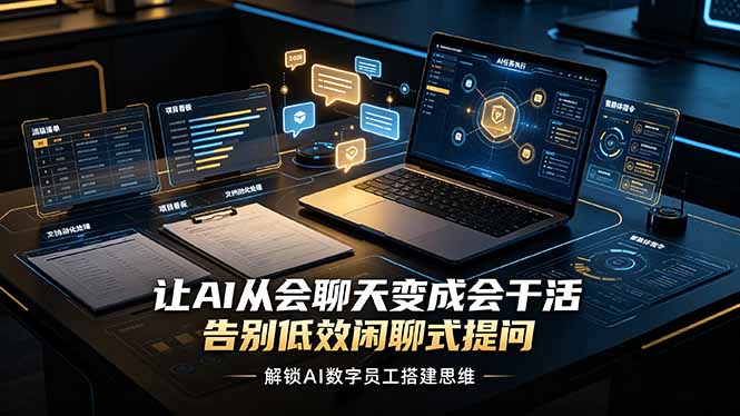 (19130期)让AI从会聊天变成会干活,告别低效闲聊式提问,解锁AI数字员工搭建思维-网赚副业网