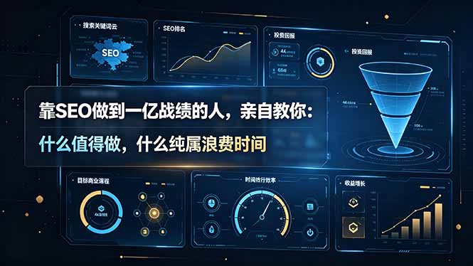 (19197期)靠SEO做到一亿战绩的人,亲自教你:什么值得做,什么纯属浪费时间【原创双语字幕】-网赚副业网