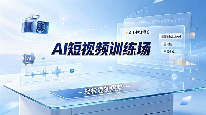 (19137期)老陈AI短视频训练场:AI短视频框架+换背景SwitchXAI+首尾帧+声音生成,轻松复刻爆款-网赚副业网