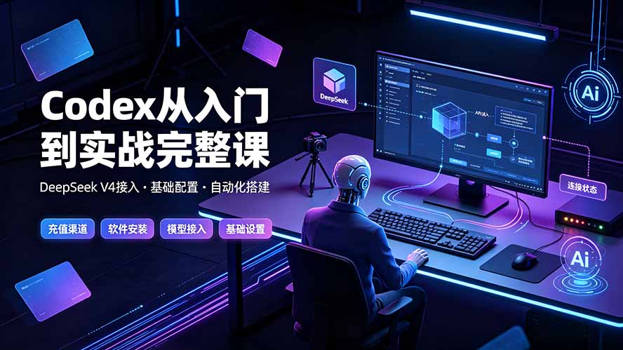 (19257期)Codex从入门到实战完整课|充值·安装·接入DeepSeek,记忆·插件·Skill·CLI·MCP全拆解-网赚副业网