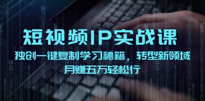 短视频 IP实战课，独创一键复制学习秘籍，转战新领域，月赚五万轻松行-网赚资源网